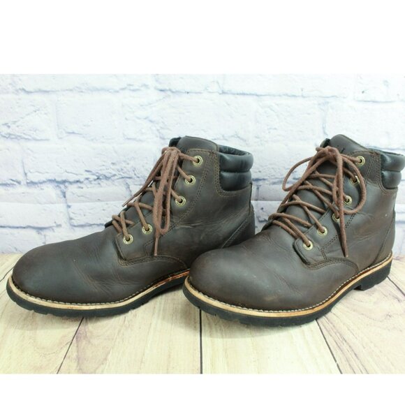 LL Bean Bucksport Brown Leather Plain Toe Waterproof Working Boots Size 11 M main image 8
